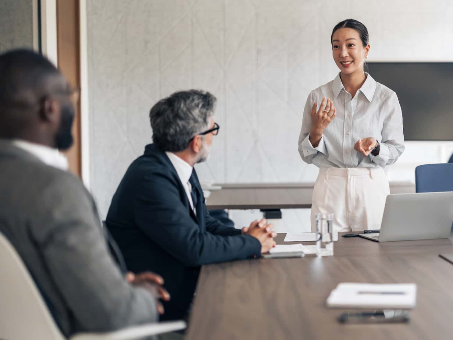 Broker walking a small-business client through voluntary vision plan options